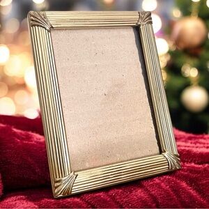 Vintage Gold Rectangular Picture Frame Hollywood Regency Ralph Lauren Christmas